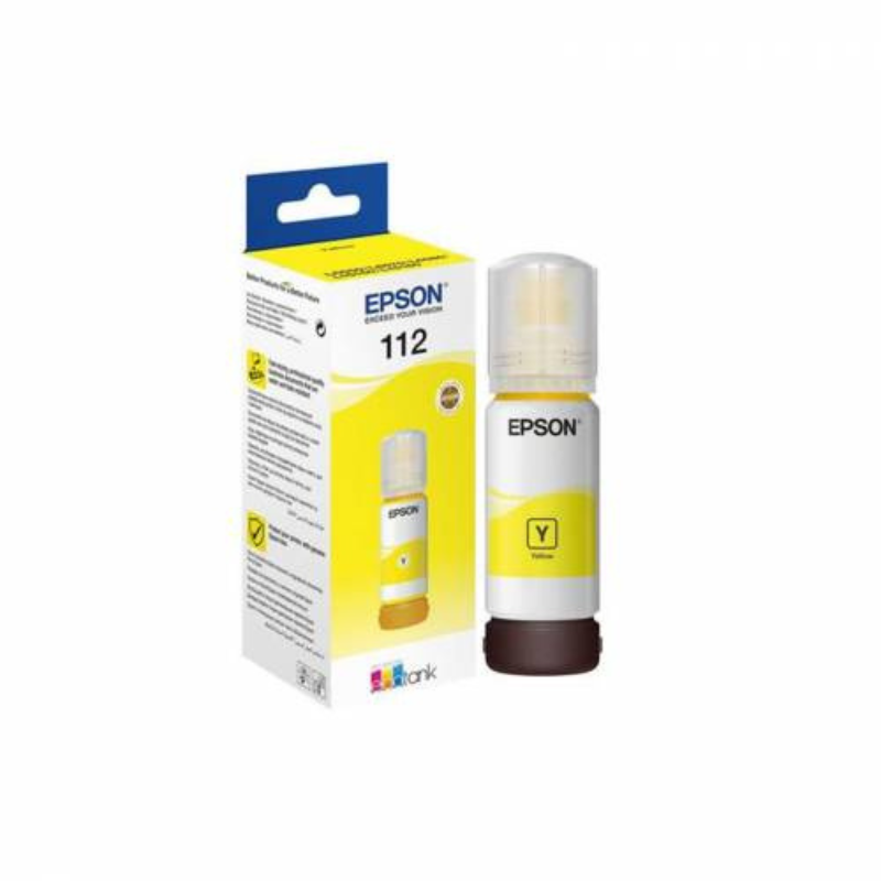 Genuine Epson 112 Ecotank Yellow ink Bottle 127ml 